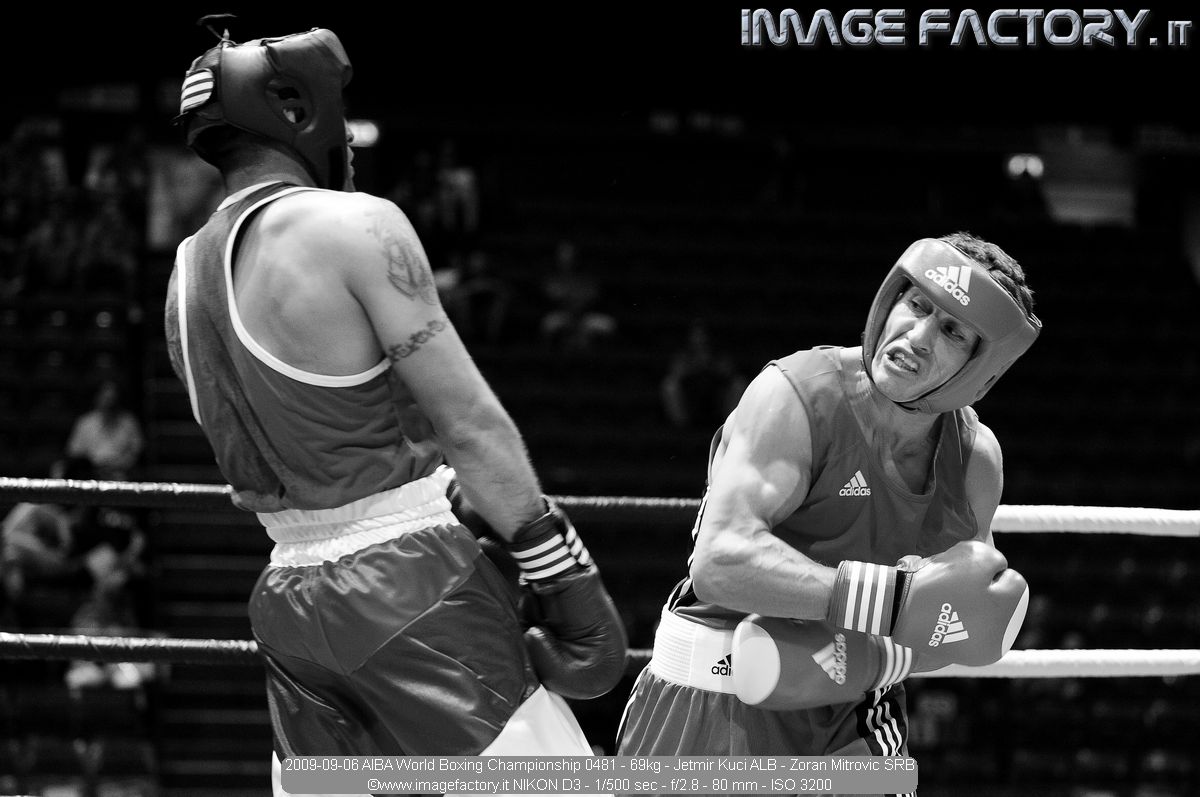 2009-09-06 AIBA World Boxing Championship 0481 - 69kg - Jetmir Kuci ALB - Zoran Mitrovic SRB